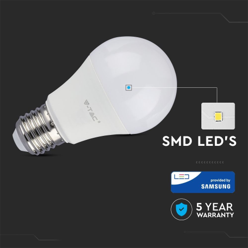Bec LED Cip Samsung 11W E27 A60 6400K, V-TAC