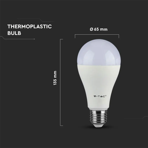 Bec LED Cip Samsung 15W E27 A65 6400K, V-TAC