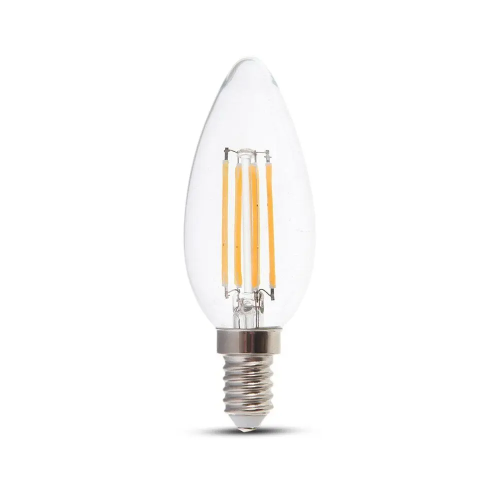 Bec LED 4W E14 lumanare 3000K, V-TAC