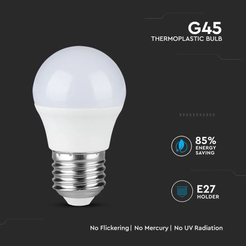 Bec LED 5.5W E27 G45 6400K, V-TAC