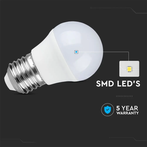 Bec LED 5.5W E27 G45 6400K, V-TAC