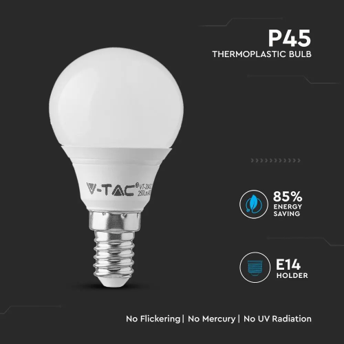 Bec LED Cip Samsung 5.5W E14 P45 6400K, V-TAC