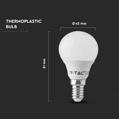 Bec LED Cip Samsung 5.5W E14 P45 6400K, V-TAC