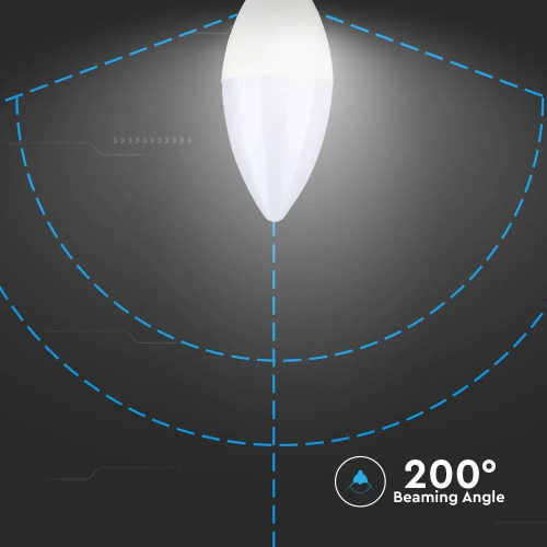 Bec LED Cip Samsung 5.5W E14 lumanare 6400K, V-TAC