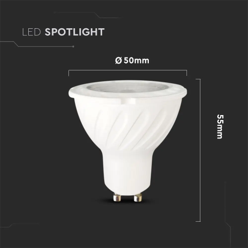 Spot LED Cip Samsung 7W GU10 PAR16 3000K, V-TAC