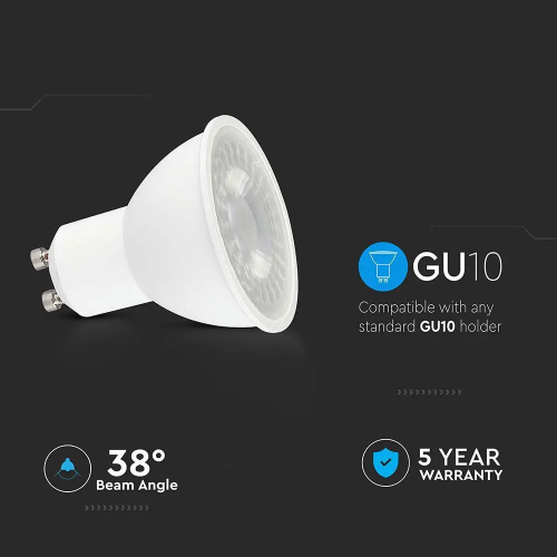 Spot LED Cip Samsung 7.5W GU10 PAR16 3000K, V-TAC
