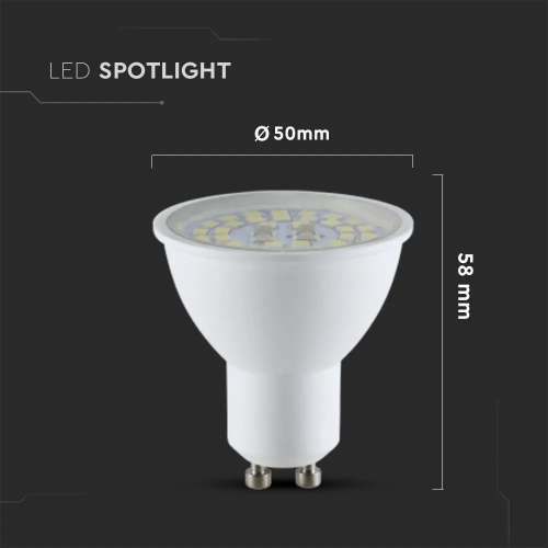 Spot LED Cip Samsung 5W GU10 PAR16 3000K, V-TAC