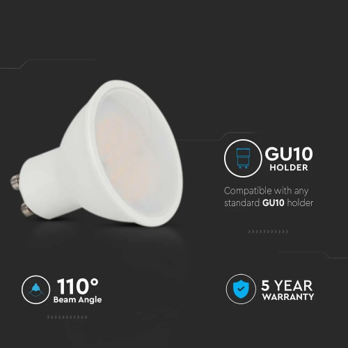 Spot LED Cip Samsung 4.5W GU10 PAR16 3000K, V-TAC