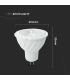 Spot LED Cip Samsung 6.5W GU5.3 PAR16 3000K 110°, V-TAC