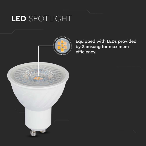 Spot LED Cip Samsung 6.5W GU10 PAR16 3000K 110°, V-TAC