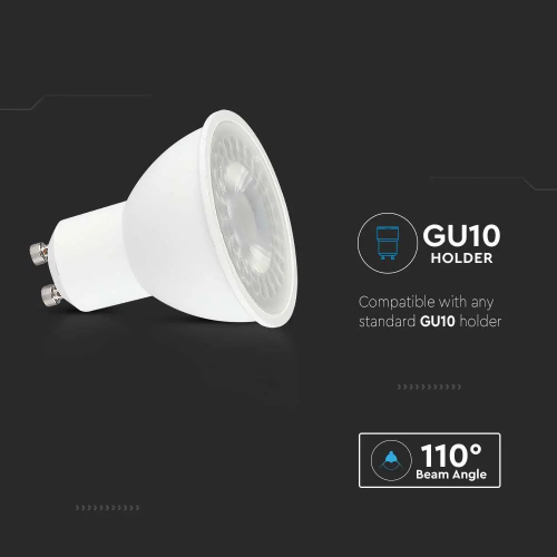 Spot LED Cip Samsung 7.5W GU10 PAR16 3000K 110°, V-TAC