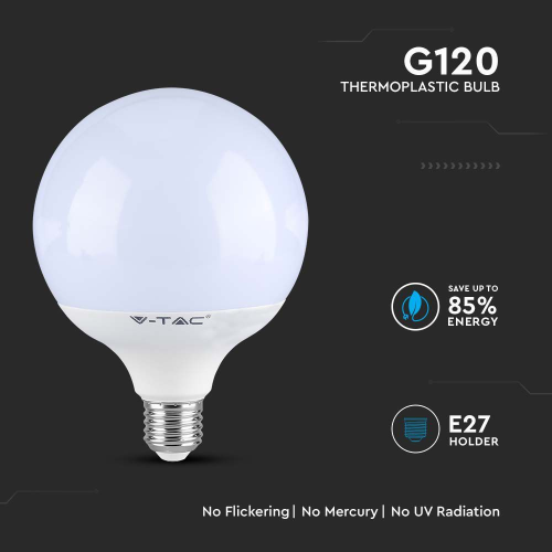 Bec LED Cip Samsung 22W E27 G120 3000K, V-TAC