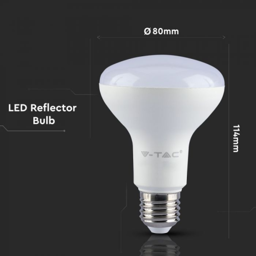 Bec LED Cip Samsung 11W E27 R80 3000K, V-TAC