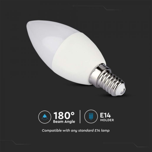 Bec LED dimabil 4.8W E14 Control RF RGB 3000K, V-TAC