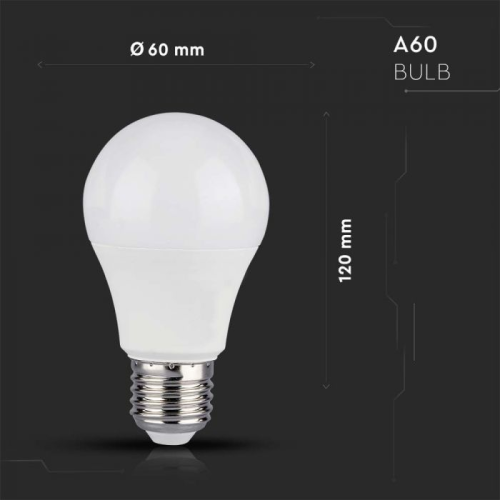 Bec LED dimabil 8.5W E27 A60 Control RF RGB 3000K, V-TAC