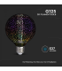 Bec LED filament 3D 3W E27 G125 3000K, V-TAC