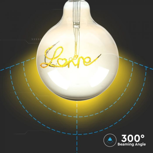 Bec LED filament 5W E27 G125 2200K, V-TAC