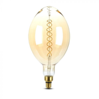 Bec LED dimabil filament dublu 8W E27 BF180 2000K, V-TAC