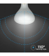 Bec LED dimabil filament 8W E27 R125 2700K, V-TAC