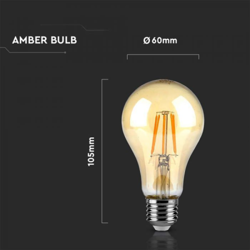 Bec LED filament 10W E27 A60 2200K, V-TAC