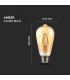 Bec LED filament 4W E27 ST64 2200K, V-TAC