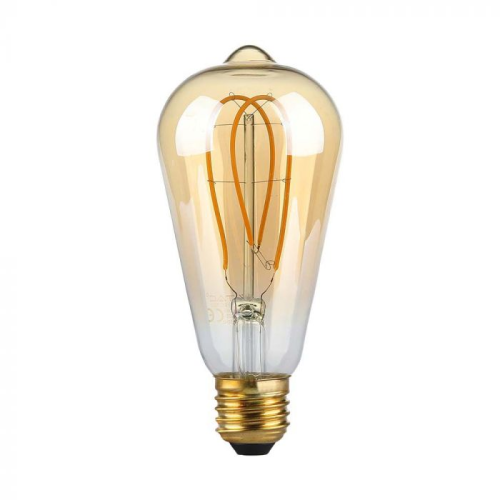 Bec LED filament lung 4.8W E27 ST64 1800K, V-TAC