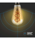 Bec LED filament forma curbata 4.8W E27 ST64 1800K, V-TAC