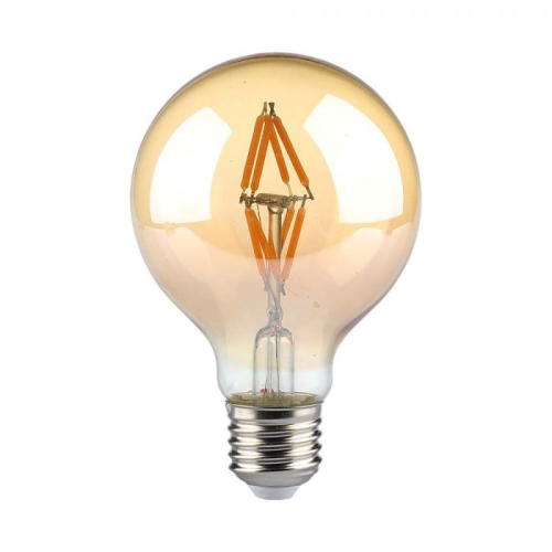 Bec LED filament 4W E27 G80 1800K, V-TAC