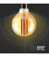 Bec LED filament 7W E27 G95 2200K, V-TAC