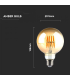 Bec LED filament 8W E27 G95 2200K, V-TAC