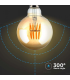 Bec LED filament 8W E27 G95 2200K, V-TAC