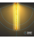 Bec LED dimabil filament 5W E27 T30 2200K, V-TAC