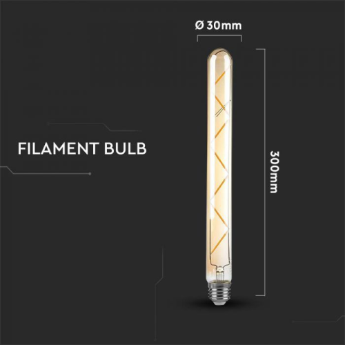 Bec LED dimabil filament 7W E27 T30 2200K, V-TAC