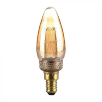 Bec LED dimabil filament 2W E14 lumanare 1800K, V-TAC