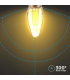 Bec LED dimabil filament 2W E14 lumanare 1800K, V-TAC