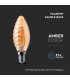 Bec LED filament 4W E14 lumanare rasucita 2200K, V-TAC