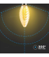 Bec LED filament 4W E14 lumanare rasucita 2200K, V-TAC