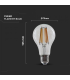 Bec LED filament 18W E27 A70 3000K, V-TAC