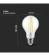 Bec LED filament 6W E27 A60 3000K, V-TAC