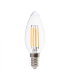 Bec LED filament 4W E14 lumanare 3000K, V-TAC
