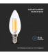 Bec LED filament 4W E14 lumanare 3000K, V-TAC