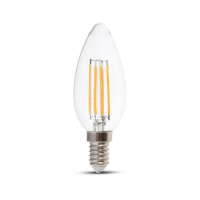 Bec LED filament 6W E14 lumanare 2700K, V-TAC