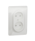 Priza dubla Unica alb 16A, Schneider