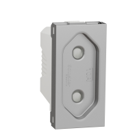 Priza 2P Unica aluminiu 10A, Schneider