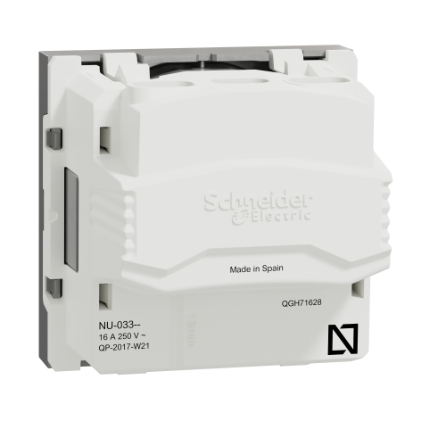 Priza 2P Unica aluminiu 16A, Schneider