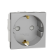 Priza schuko cu obturatoare Unica aluminiu 16A, Schneider