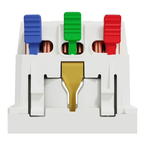 Priza schuko fara surub  cu obturatoare Unica alb 16A, Schneider