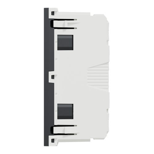 Priza schuko dubla fara surub cu obturatoare Unica alb 16A, Schneider