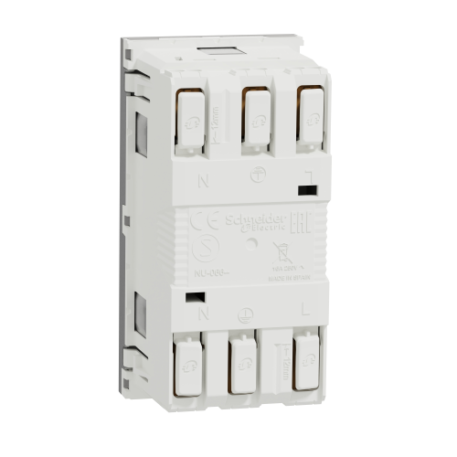 Priza schuko dubla fara surub cu obturatoare Unica aluminiu 16A, Schneider