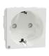 Priza schuko cu obturatoare Unica alb antibacterian 16A, Schneider